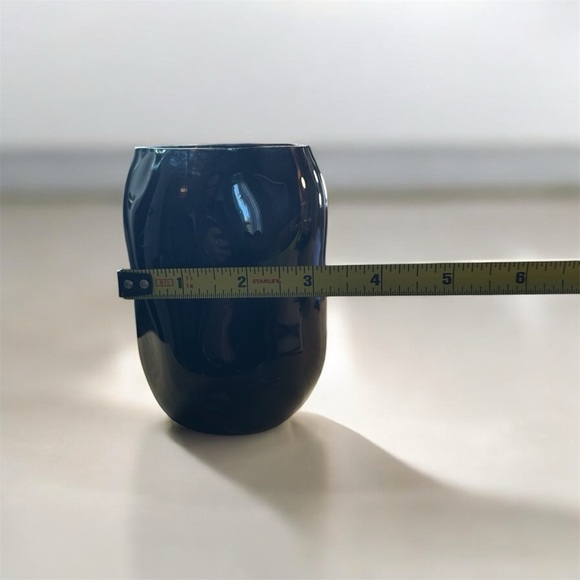 Translucent Black Asymmetrical Vase 5” tall - Picture 10 of 10